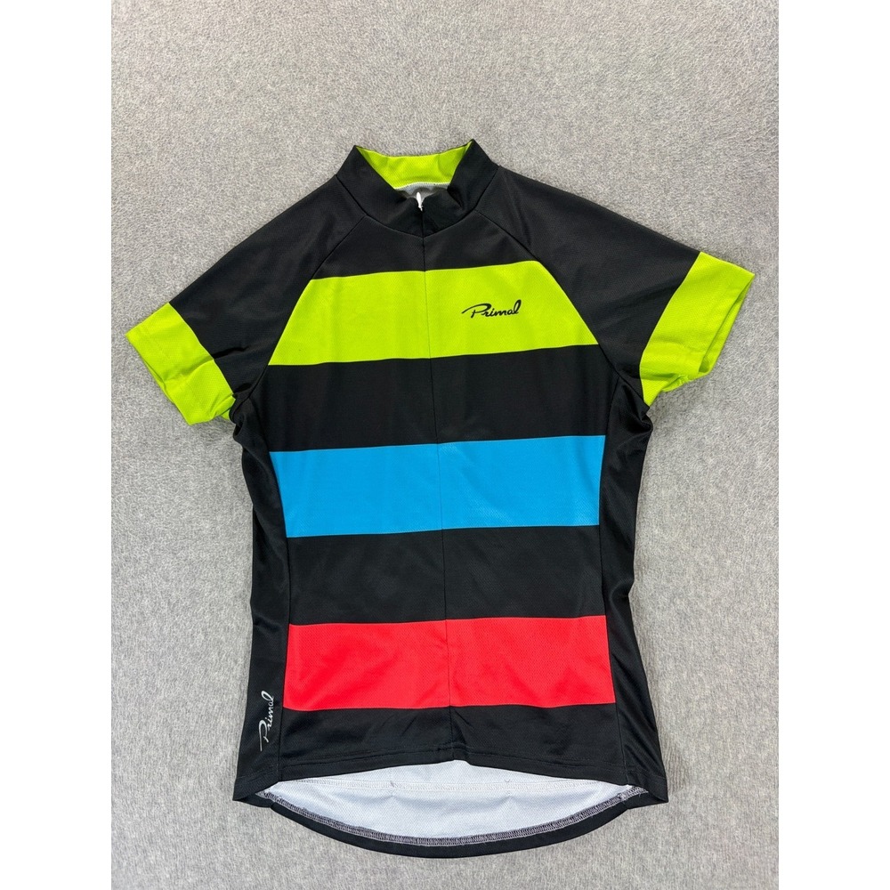 Primal Color Block 3/4 Zip Short Sleeve Cycling Jersey (Women's Small)